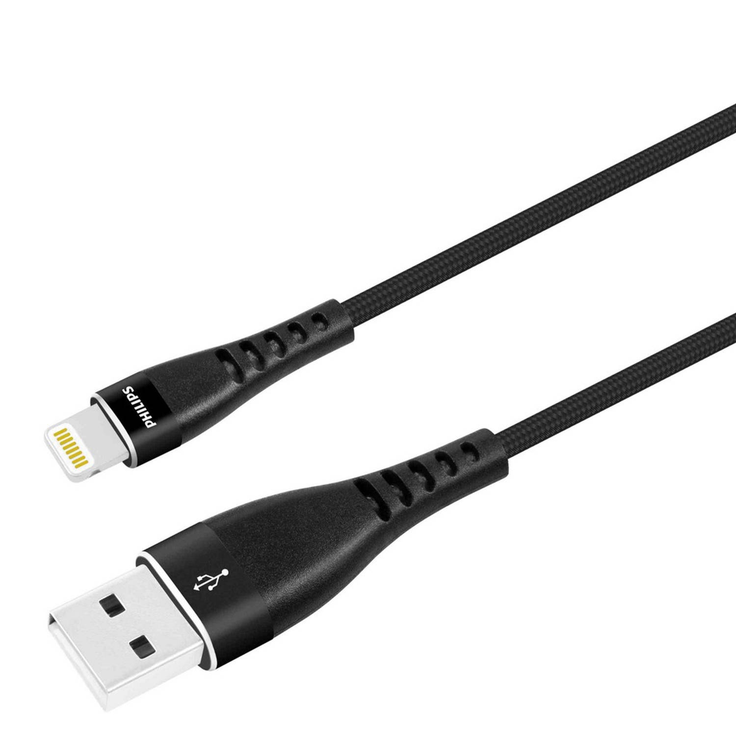 identificatie hersenen Adolescent Philips Oplaadkabel - USB-A naar Lightning - 2 Meter Gevlochten Kabel - iPhone  oplader - Apple apparaten | Blokker
