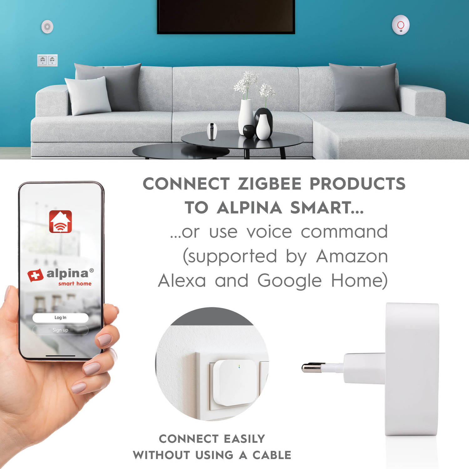 Afwijzen vrijgesteld Gewoon overlopen alpina Smart Home - Smart Zigbee Gateway - 230V - Verbind tot 50 Smart  Apparaten | Blokker