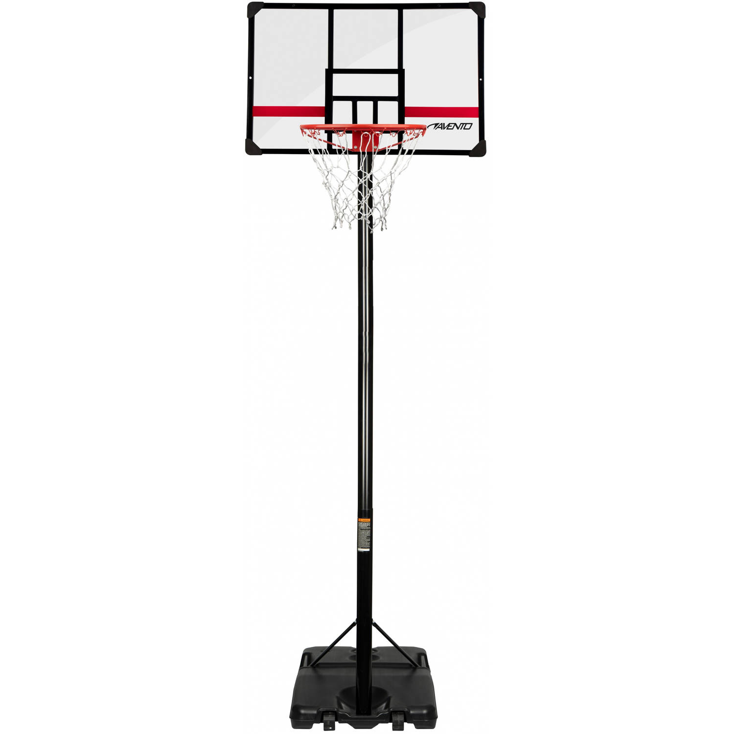 Avento basketbalpaal Legendary 225 305 cm RVS zwart 6 delig