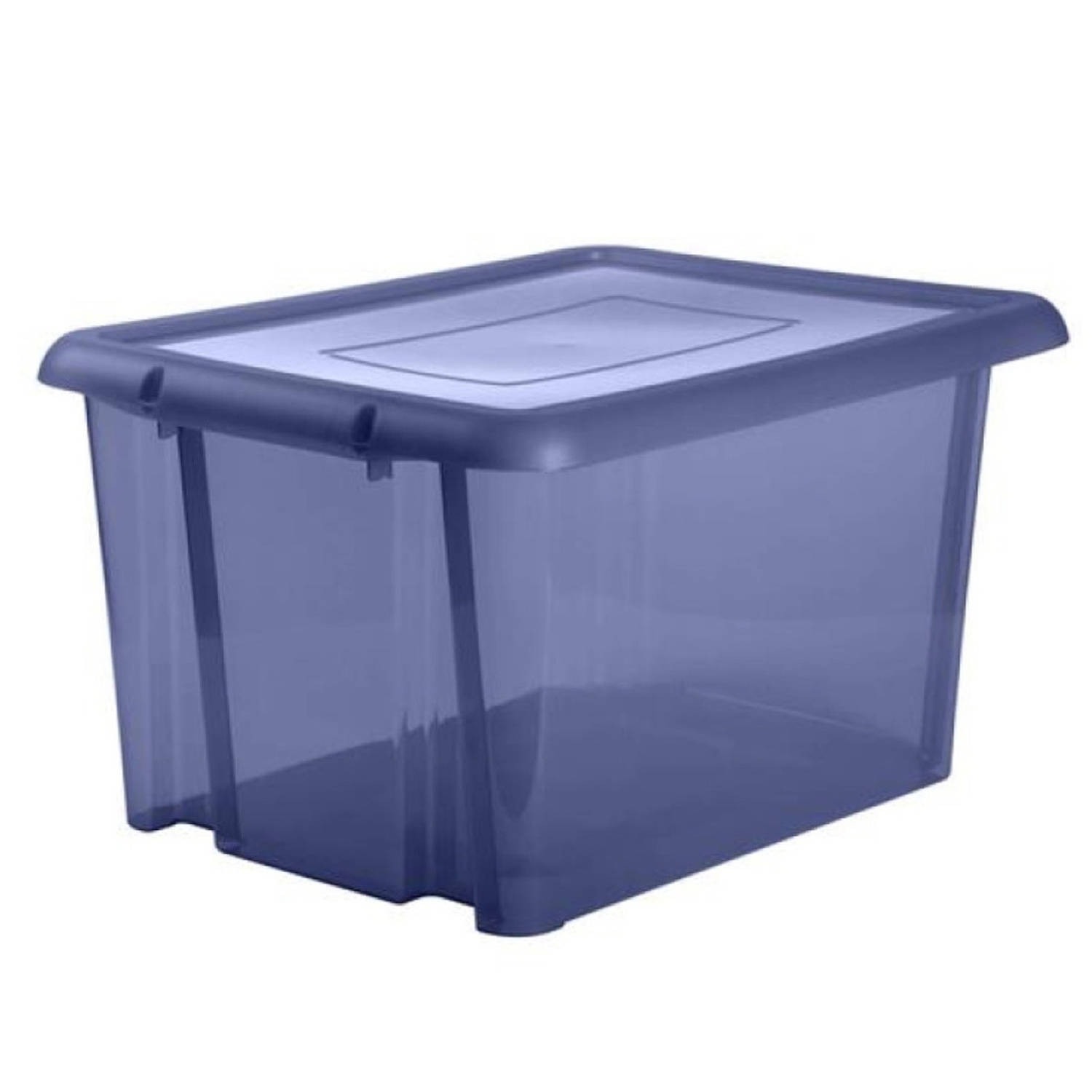 EDA PLASTIC Funny Box 80 L opbergdoos Deep Acid Blue 64,7 x 49,5 x 36,2 cm