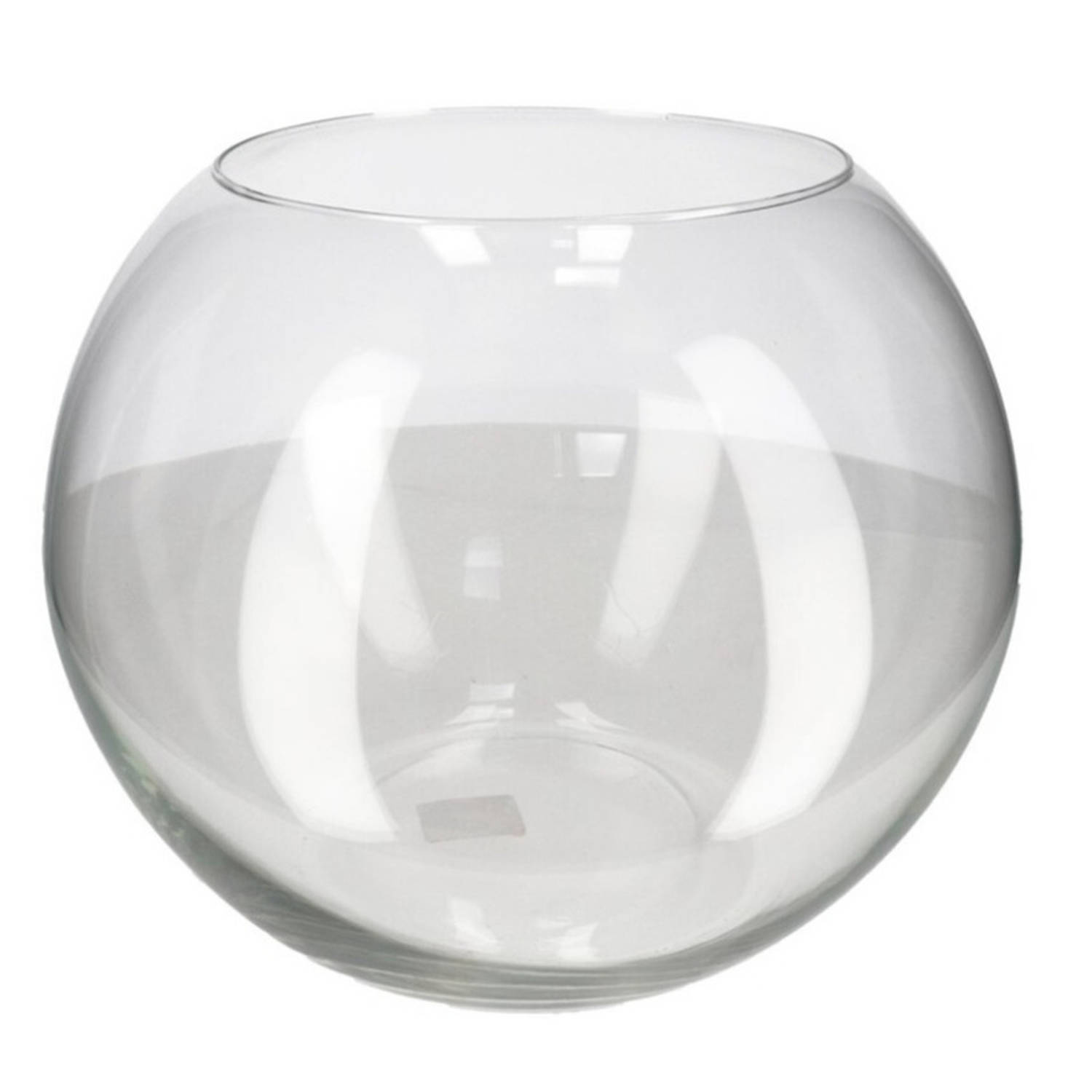 Roeispaan ozon Lucht Ronde vissenkom bloemenvaas/vazen van transparant glas 35 x 28 cm - Vazen |  Blokker