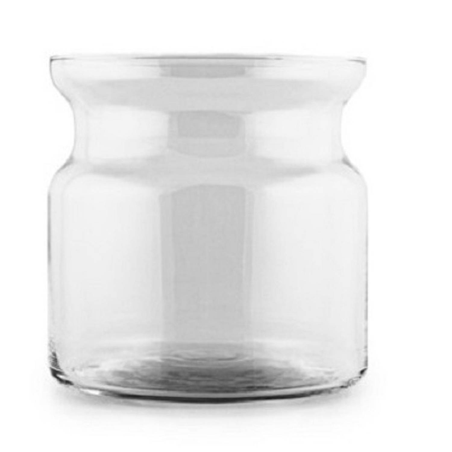 Transparante Home-basics Vaas-vazen Van Glas 19 X 19 Cm Brenda Vazen