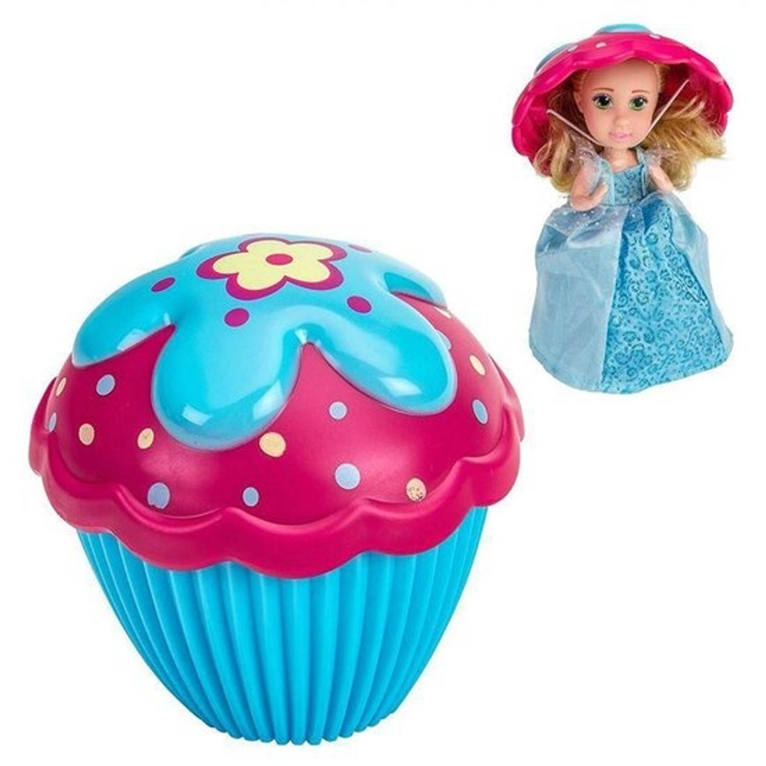 Boti Cupcake Surprise Doll - Verander je cupcake in een heerlijk geurend Prinsessen Pop! Blauw/Roze