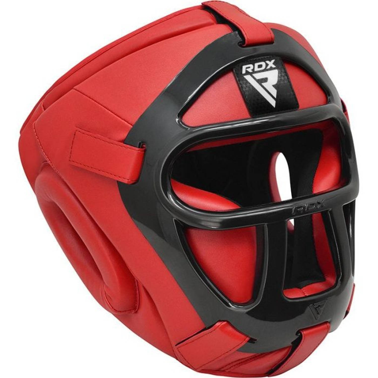 RDX Sports T1 Hoofdbeschermer Boksen - Bokshelm - Met Grill - Kunstleer - Rood - XL