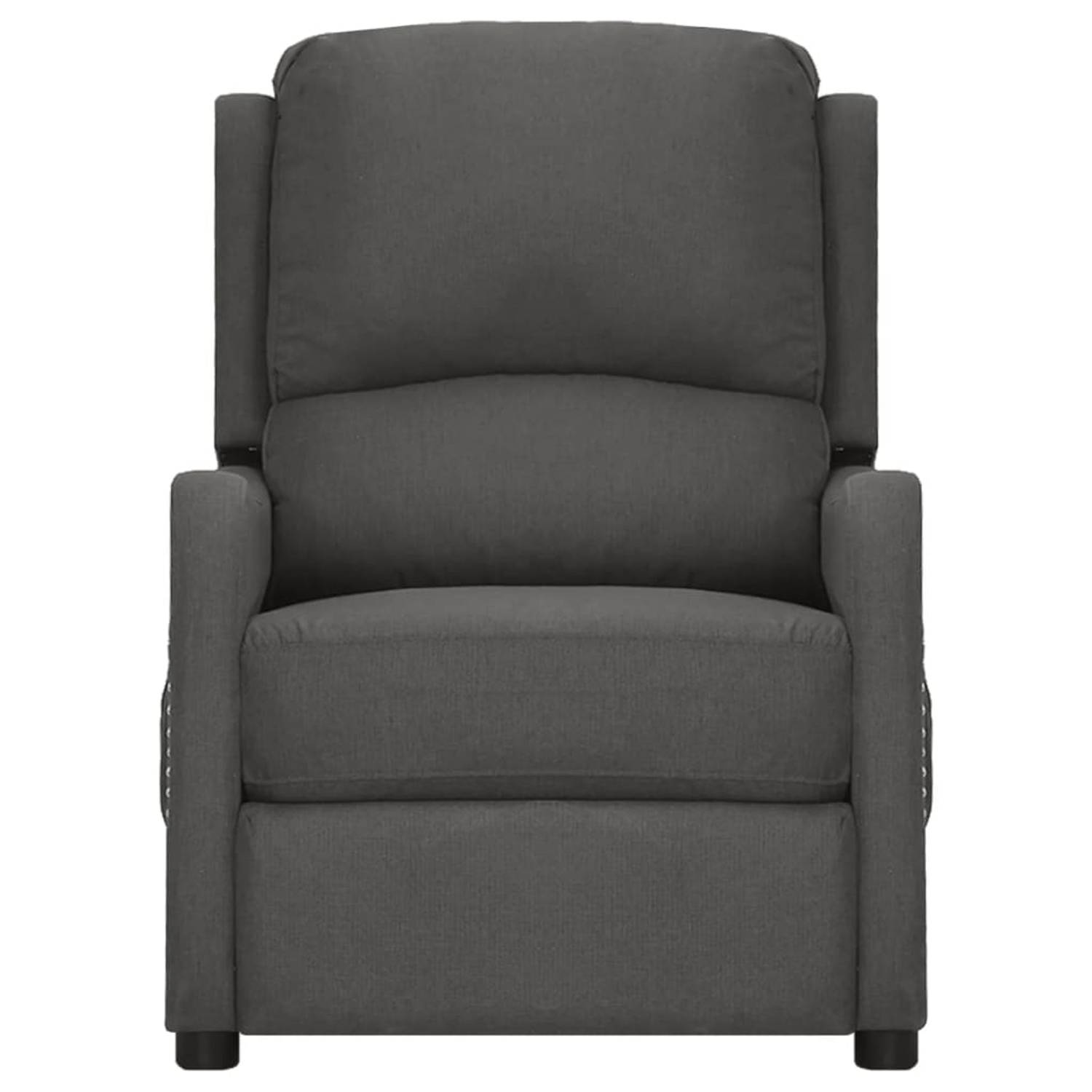 The Living Store Massagestoel stof donkergrijs - Fauteuil