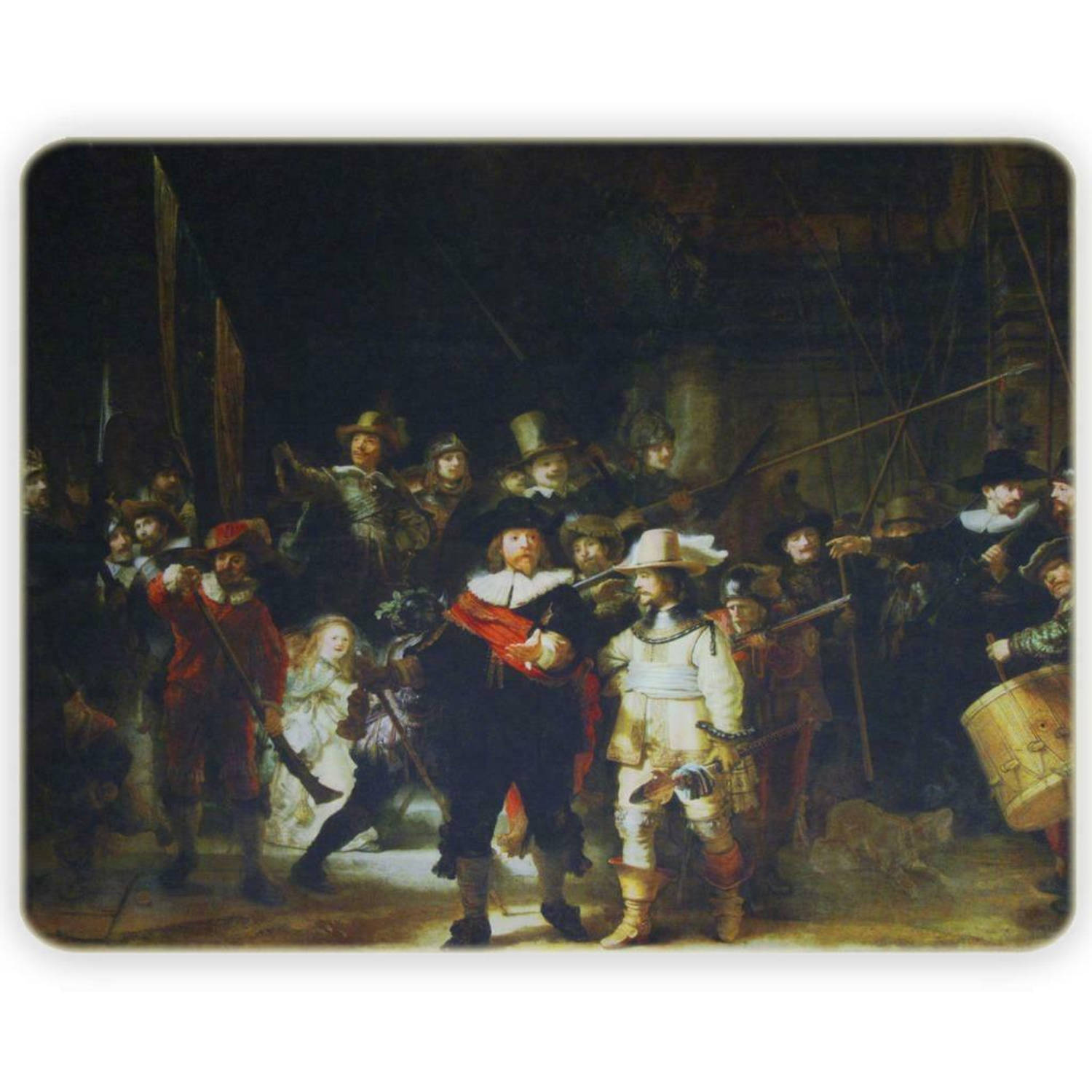 Dunne Fleecedeken - Plaid - kunst - 150 x 120 cm - de Nachtwacht van Rembrandt van Rijn