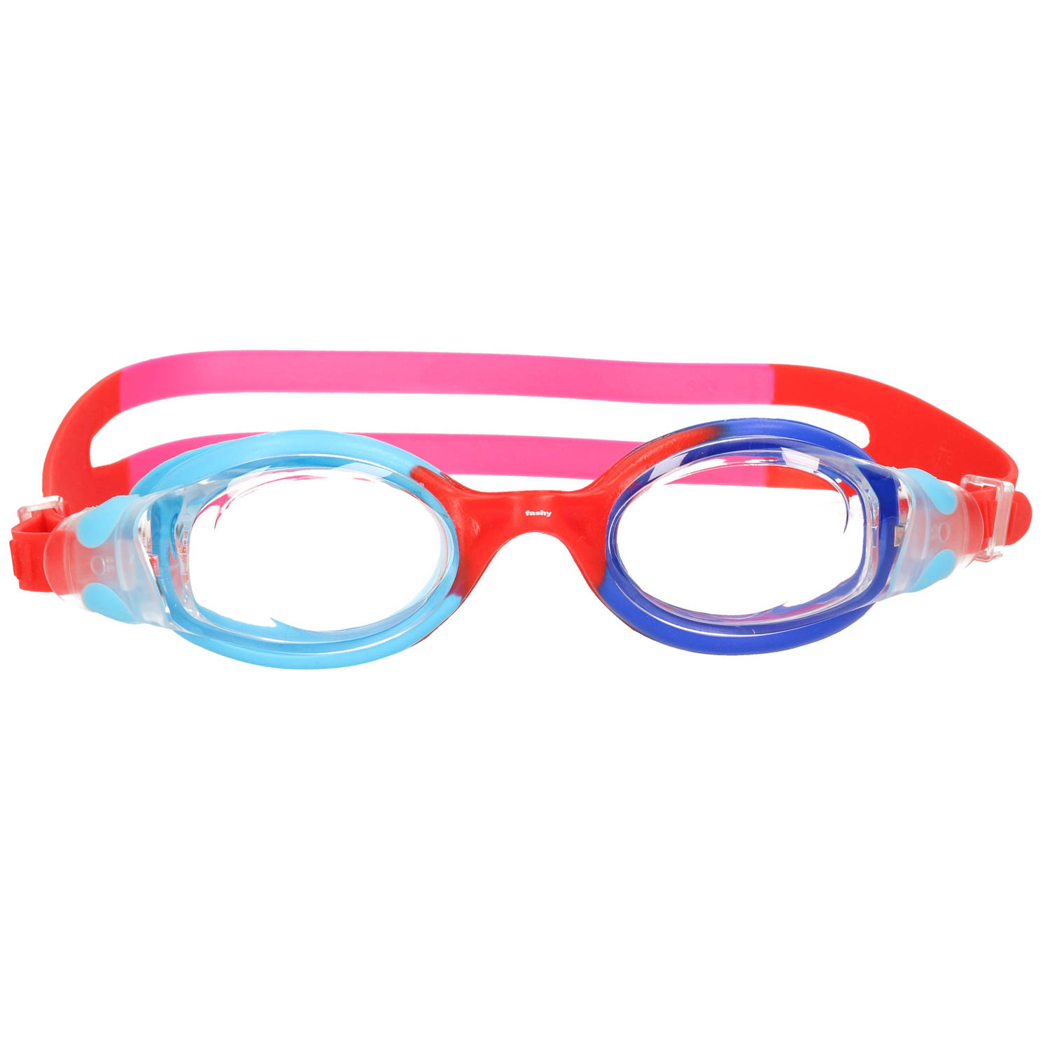 Gekleurde Kinder Zwembril 4-7 Jaar Rood-roze-blauw In Opbergdoosje Zwembrillen