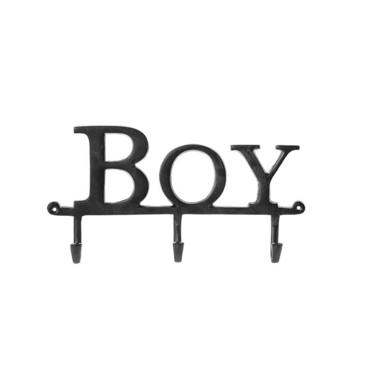 Kapstok met 3 kapstokhaken Boy Riverdale 40 x 28 cm zwart - Kapstokhaken