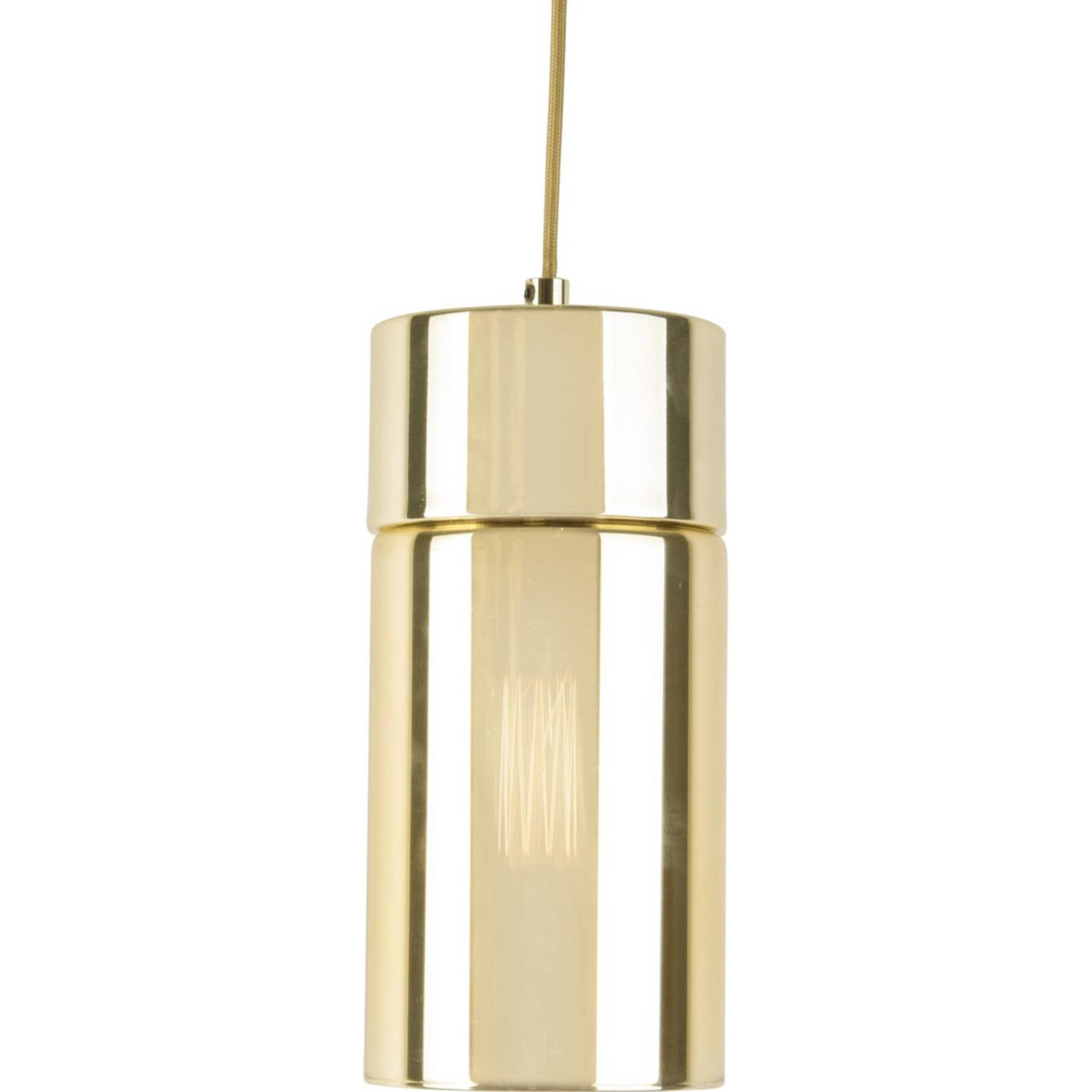 Leitmotiv Lax Hanglamp -Glas Gold Metal 12x24 5cm