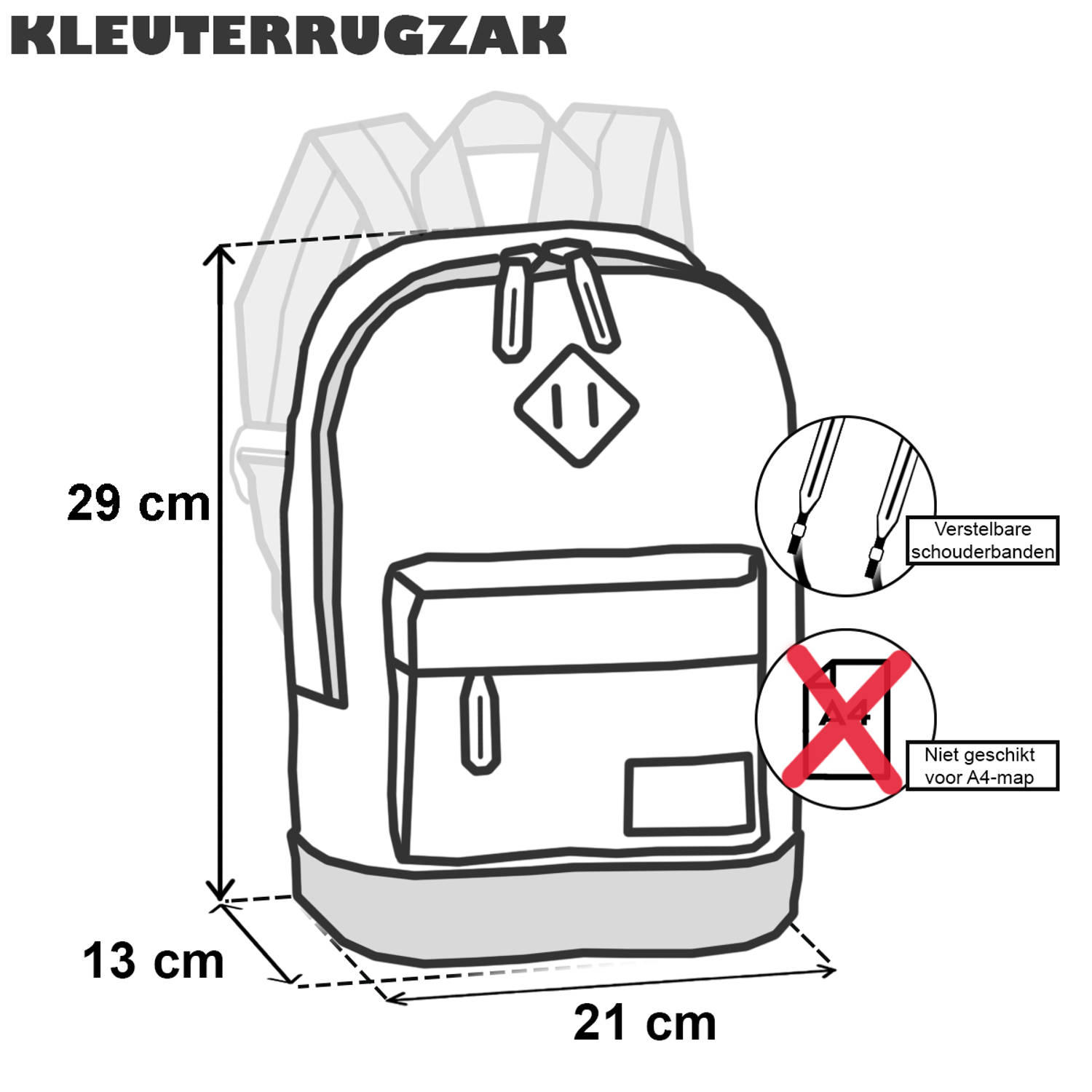 Bestway Peuterrugzak Dieren in het bos 29 x 21 x 13 cm