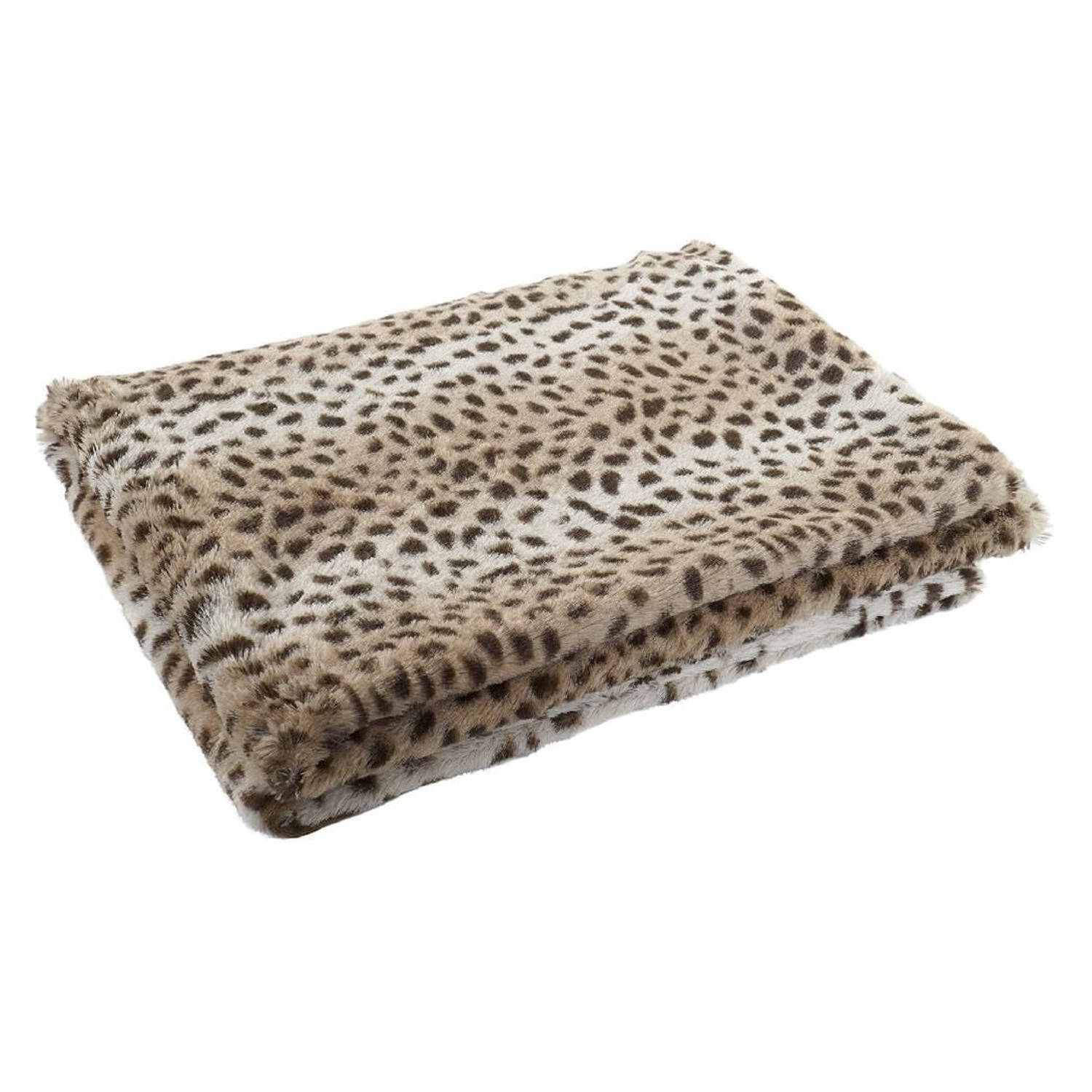 Fleece deken luipaard/panter dierenprint 150 x 200 cm - Plaids