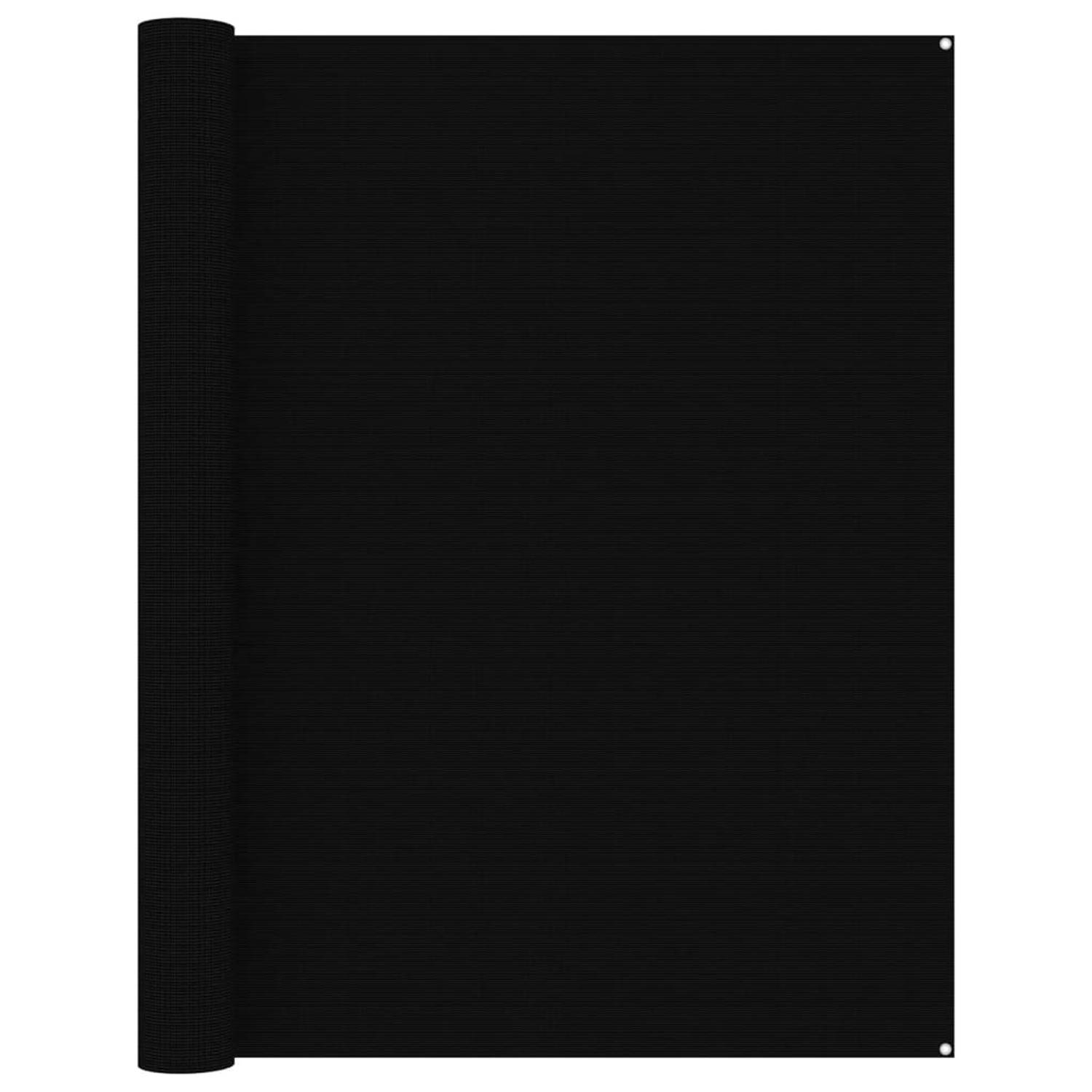 vidaXL Tenttapijt 250x400 cm zwart