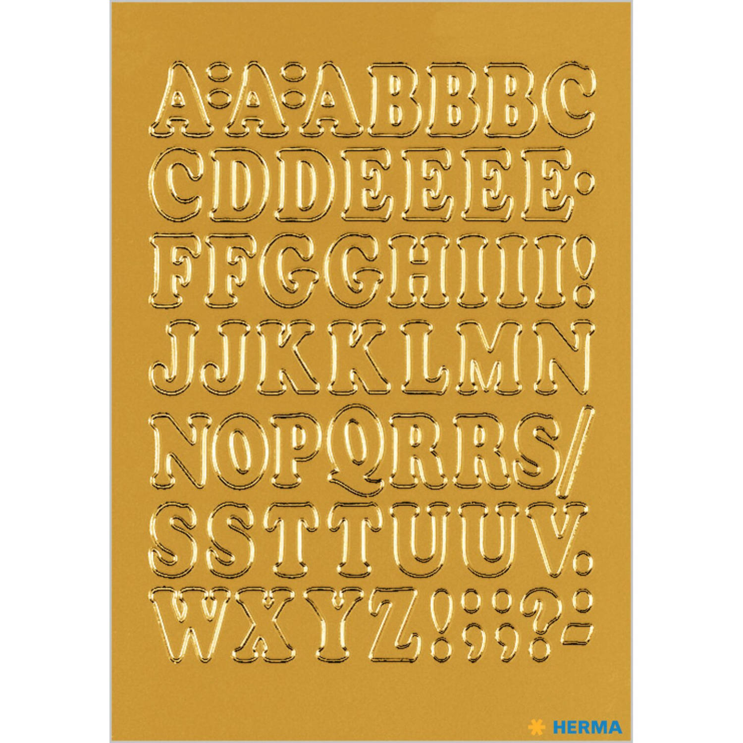 Stickervellen plak letters alfabet A-Z 12 mm - Stickers Blokker