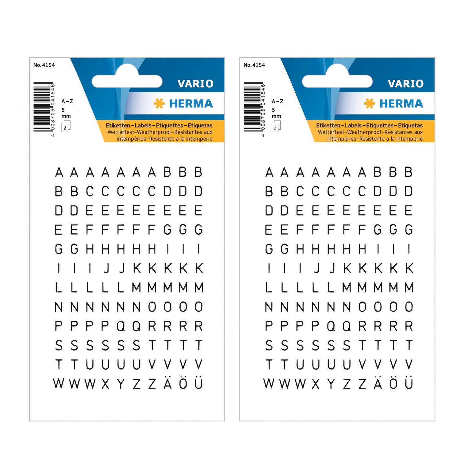 Keizer Het pad vangst Stickervelletjes met 480x stuks alfabet plak letters A-Z zwart/transparant  5 mm - Stickers | Blokker