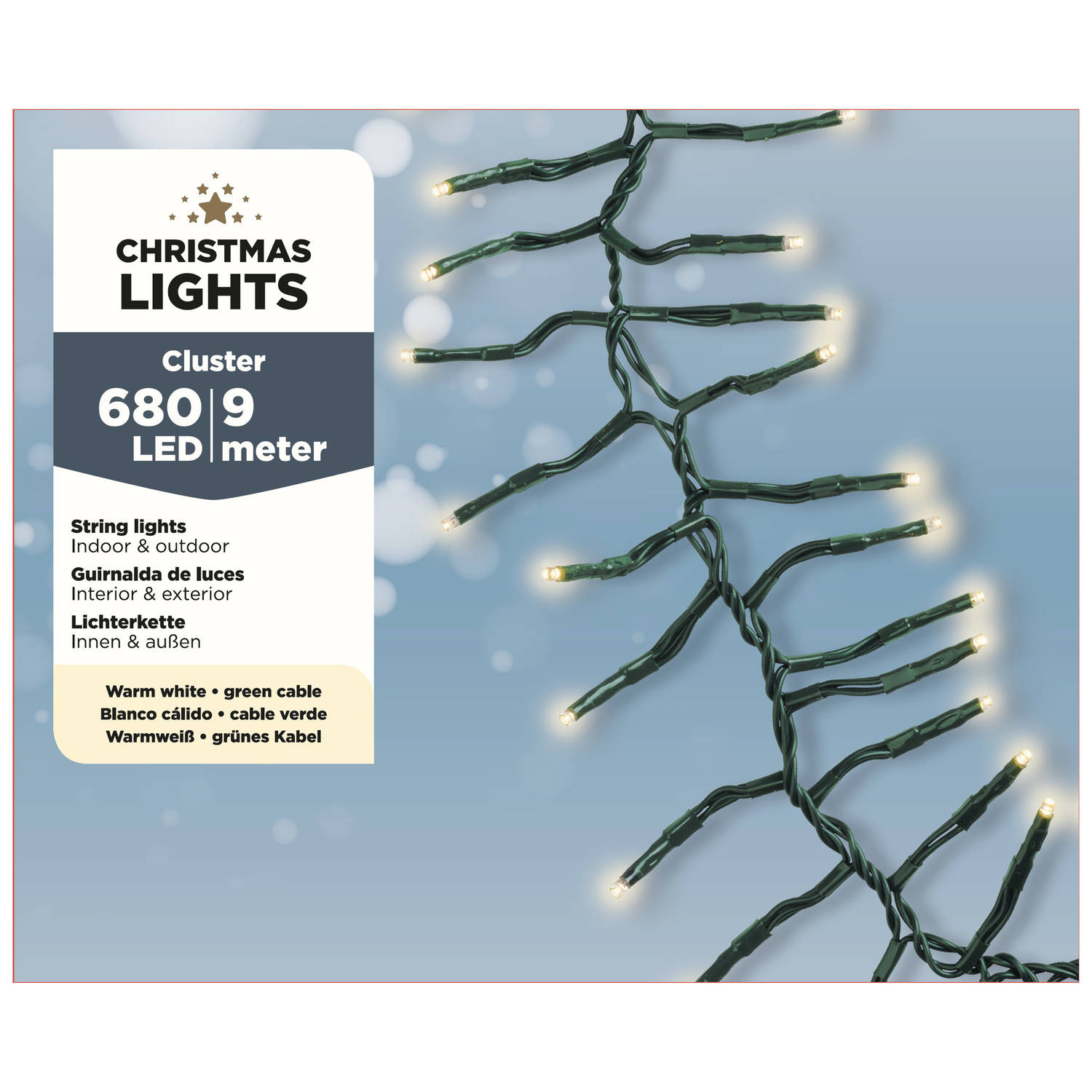 Clusterverlichting warm wit buiten 680 lampjes kerstverlichting - Kerstverlichting kerstboom