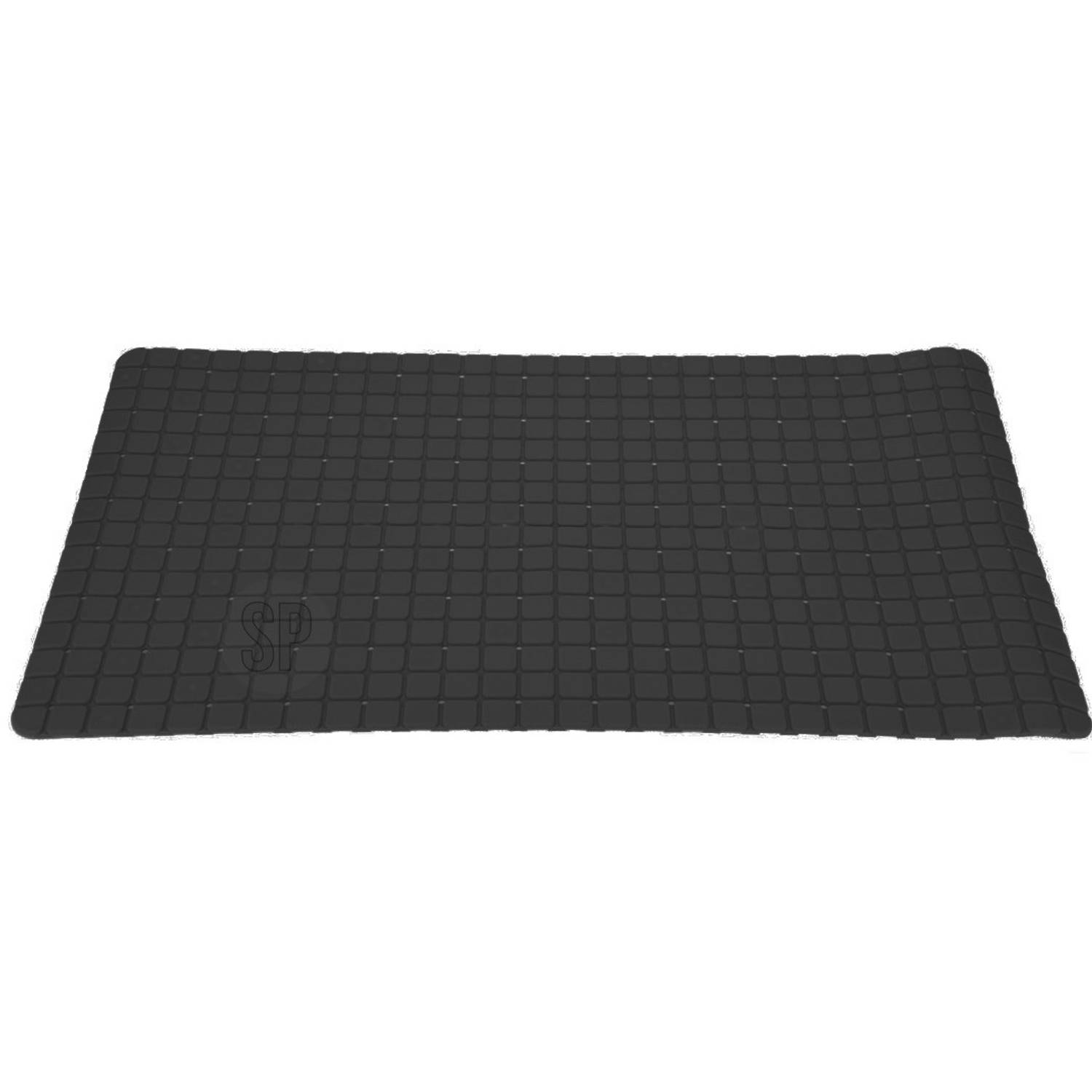 Anti-slip Badmat Zwart 69 X 39 Cm Rechthoekig Badmatjes