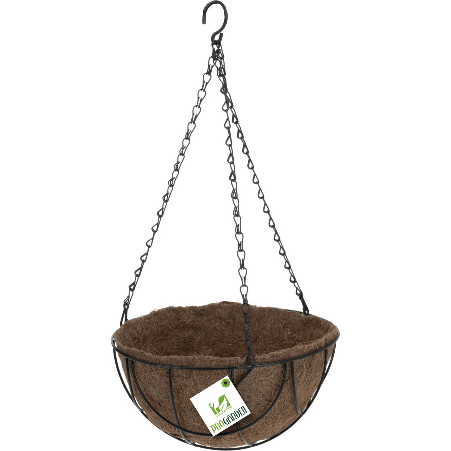 Metalen Hanging Basket-Plantenbak Zwart Met Ketting 25 Cm Hangende Bloemen Plantenbakken