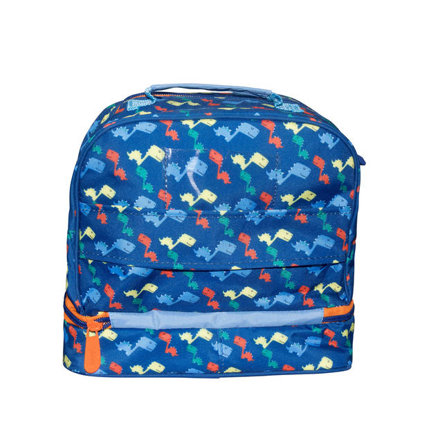 Must koeltas Dino jongens 8 liter 27 x 24 cm polyester blauw