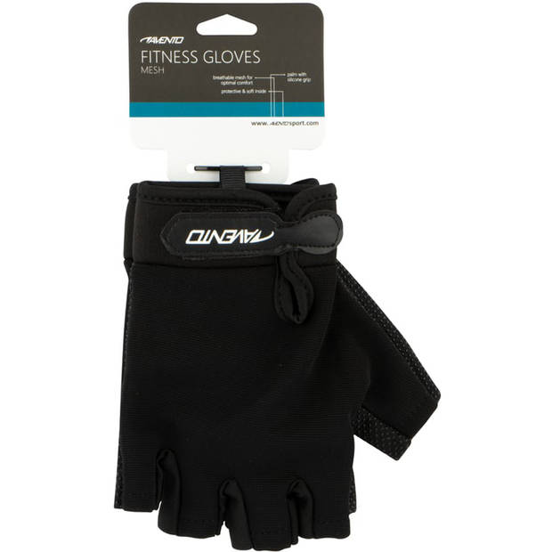 Avento fitness-handschoenen polyester/mesh zwart maat L-XL