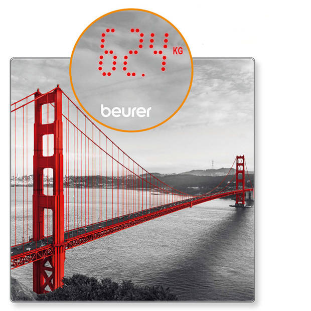 Beurer GS215 Personenweegschaal 180kg Golden Gate Bridge