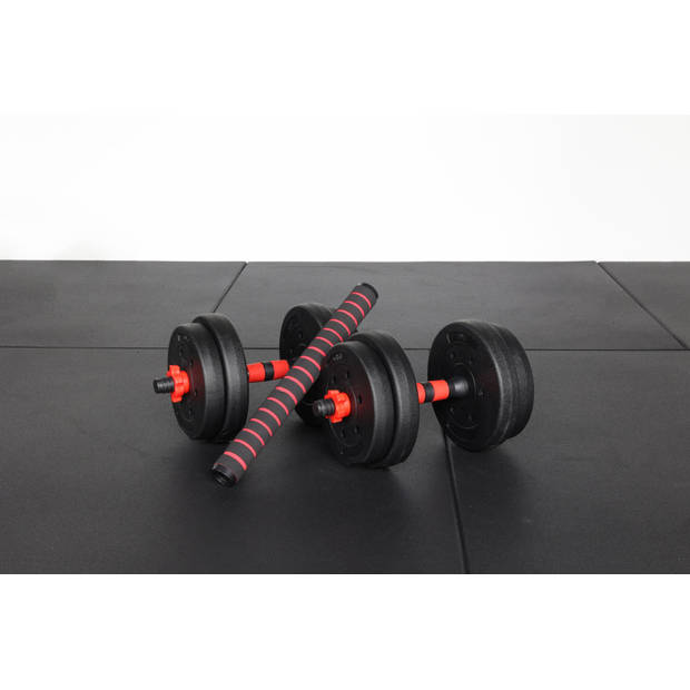 ForzaFit verstelbare PVC dumbbell / barbell set - 15 kg