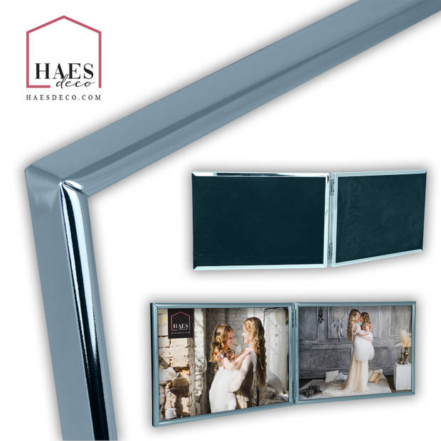 HAES DECO - Duo Verzilverde Fotolijst Como 2x 10x15 cm - DVP12115-2