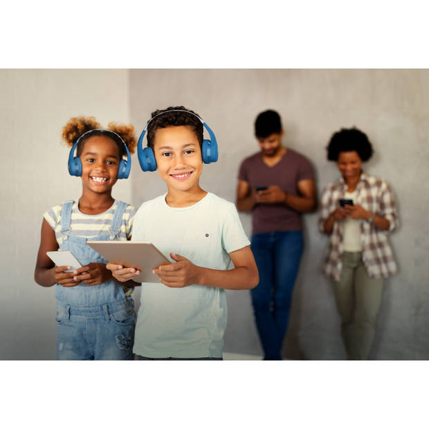 Motorola Sound Koptelefoon - MOTO JR300 - voor Kinderen - met Volumebegrenzer - Bluetooth - Blauw