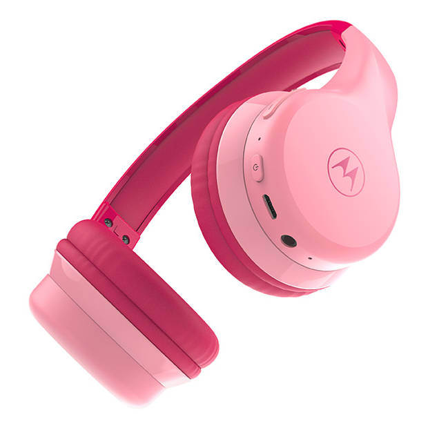 Motorola Sound Koptelefoon - MOTO JR300 - voor Kinderen - met Volumebegrenzer - Bluetooth - Roze