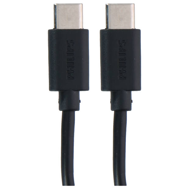 Philips - USB-C naar USB-C Kabel - DLC3106C/03 - 2 Meter Kabel - Reservekabel - Zwart