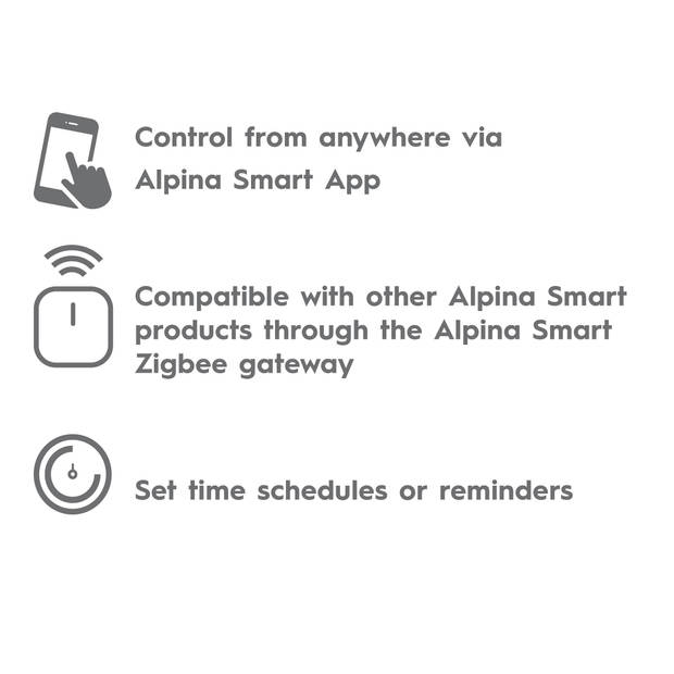 alpina Smart Home Bewegingssensor - Raam- en Deur Sensor - 90 Meter Bereik - Wit