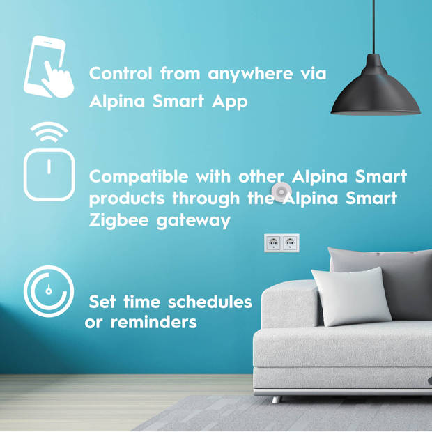 alpina Smart Home - Bewegingssensor - 3V - Bewegingsmelder voor Binnen