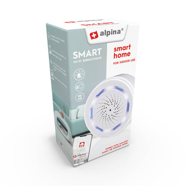 alpina Smart Home Slimme Sirene - Bewegingssensor - 90dB - Alarm voor Binnen