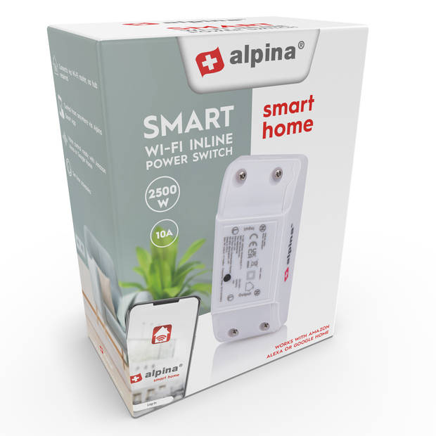 alpina Smart Home - Slimme Schakelaar - Montage in Kabel - App Besturing