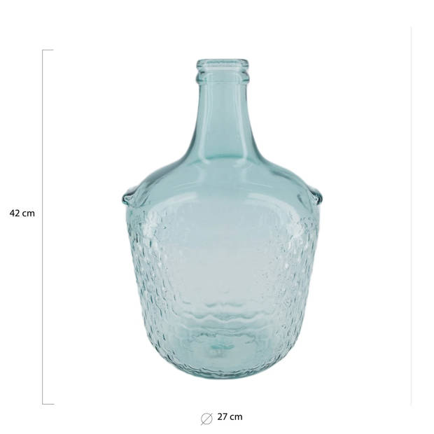 DKNC - Vaas Kyle - Gerecycled glas - 27x27x42 cm - Transparant