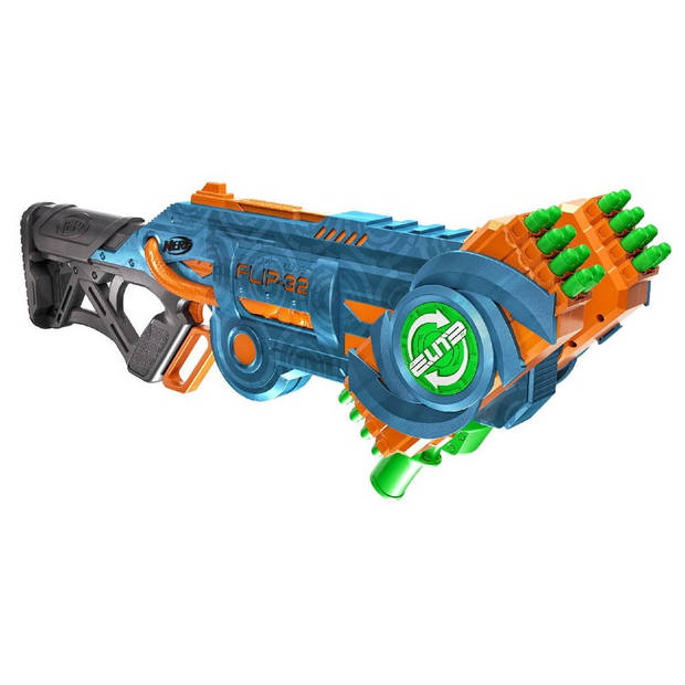 NERF speelpistool Elite 2.0 Flip 32 junior blauw 33-delig