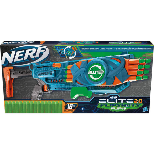 NERF blaster Elite 2.0 Flip 16 blauw