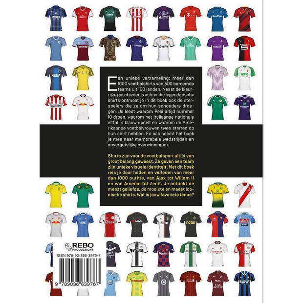 Rebo Productions 1000 Voetbalshirts - De kleuren van de sport