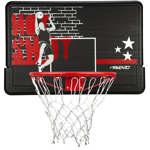 Avento basketbalpaal Hot Shot 190-260 cm RVS zwart 6-delig