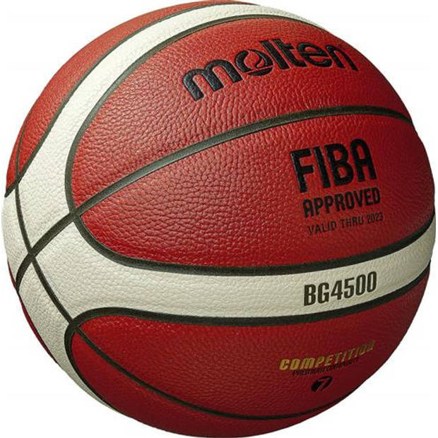 Molten basketbal wedstrijd BG4500 leer rood maat 6