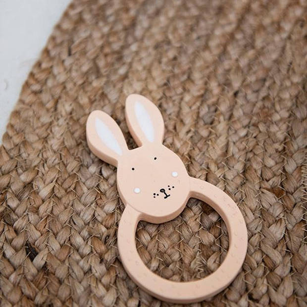 Trixie bijt- en badring Mrs. Rabbit junior 12 cm rubber roze