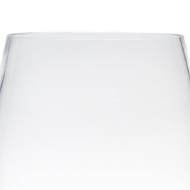 Transparante home-basics vaas/vazen van glas 12 x 9 cm Tony - Vazen