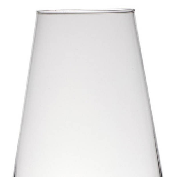 Hakbijl Glass Bloemenvaas Donna - transparant - eco glas - D17 x H30 cm - home-basics vaas - Vazen