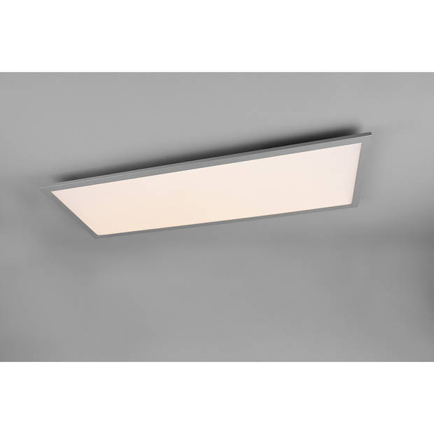 LED Plafondlamp - Plafondverlichting - Trion Alina - 34W - Warm Wit 3000K - Mat Titaan - Aluminium - 80cm