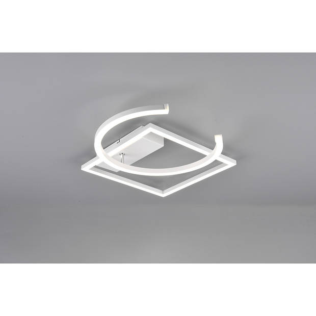 LED Plafondlamp - Plafondverlichting - Trion Pivacci - 23.5W - Natuurlijk Wit 4000K - Dimbaar - Vierkant - Mat Wit -