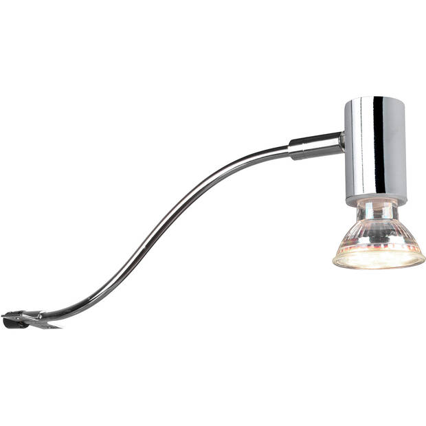 LED Wandlamp - Wandverlichting - Spatwaterdicht IP44 - Trion Giano - GU10 Fitting - Rond - Glans Chroom - Aluminium