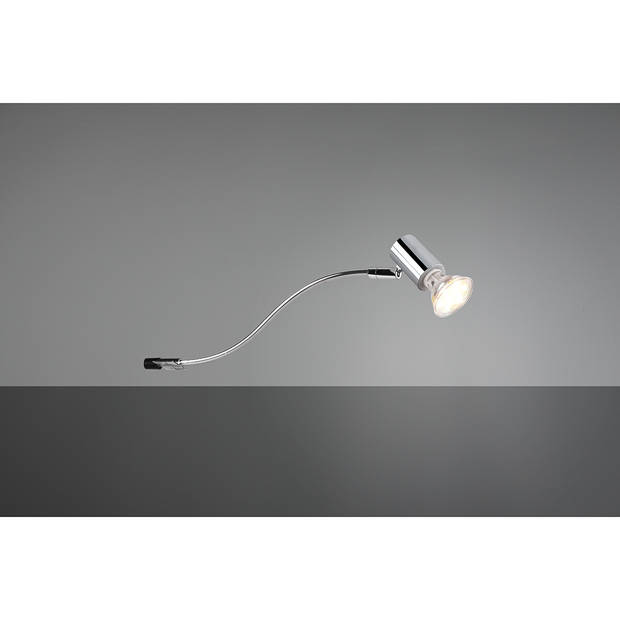 LED Wandlamp - Wandverlichting - Spatwaterdicht IP44 - Trion Giano - GU10 Fitting - Rond - Glans Chroom - Aluminium