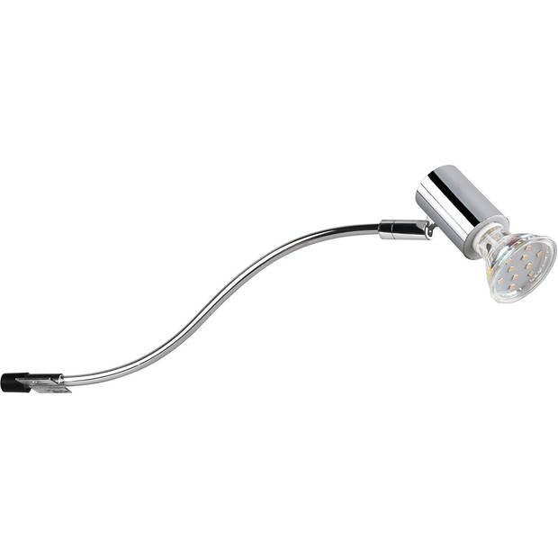 LED Wandlamp - Wandverlichting - Spatwaterdicht IP44 - Trion Giano - GU10 Fitting - Rond - Glans Chroom - Aluminium