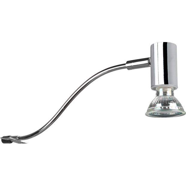 LED Wandlamp - Wandverlichting - Spatwaterdicht IP44 - Trion Giano - GU10 Fitting - Rond - Glans Chroom - Aluminium