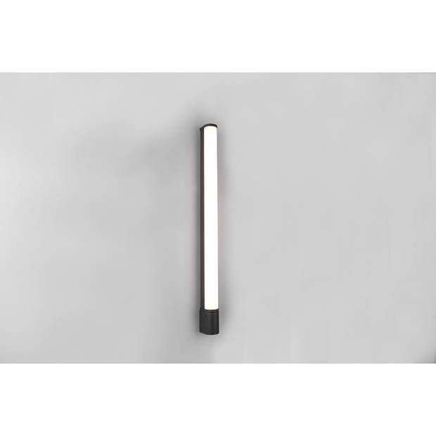 LED Wandlamp - Trion Pilana - 16W - Warm Wit 3000K - Spatwaterdicht IP44 - Rond - Mat Zwart - Kunststof