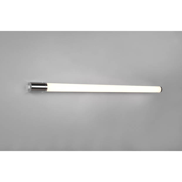 LED Wandlamp - Trion Pilana - 21W - Warm Wit 3000K - Spatwaterdicht IP44 - Rond - Glans Chroom - Kunststof